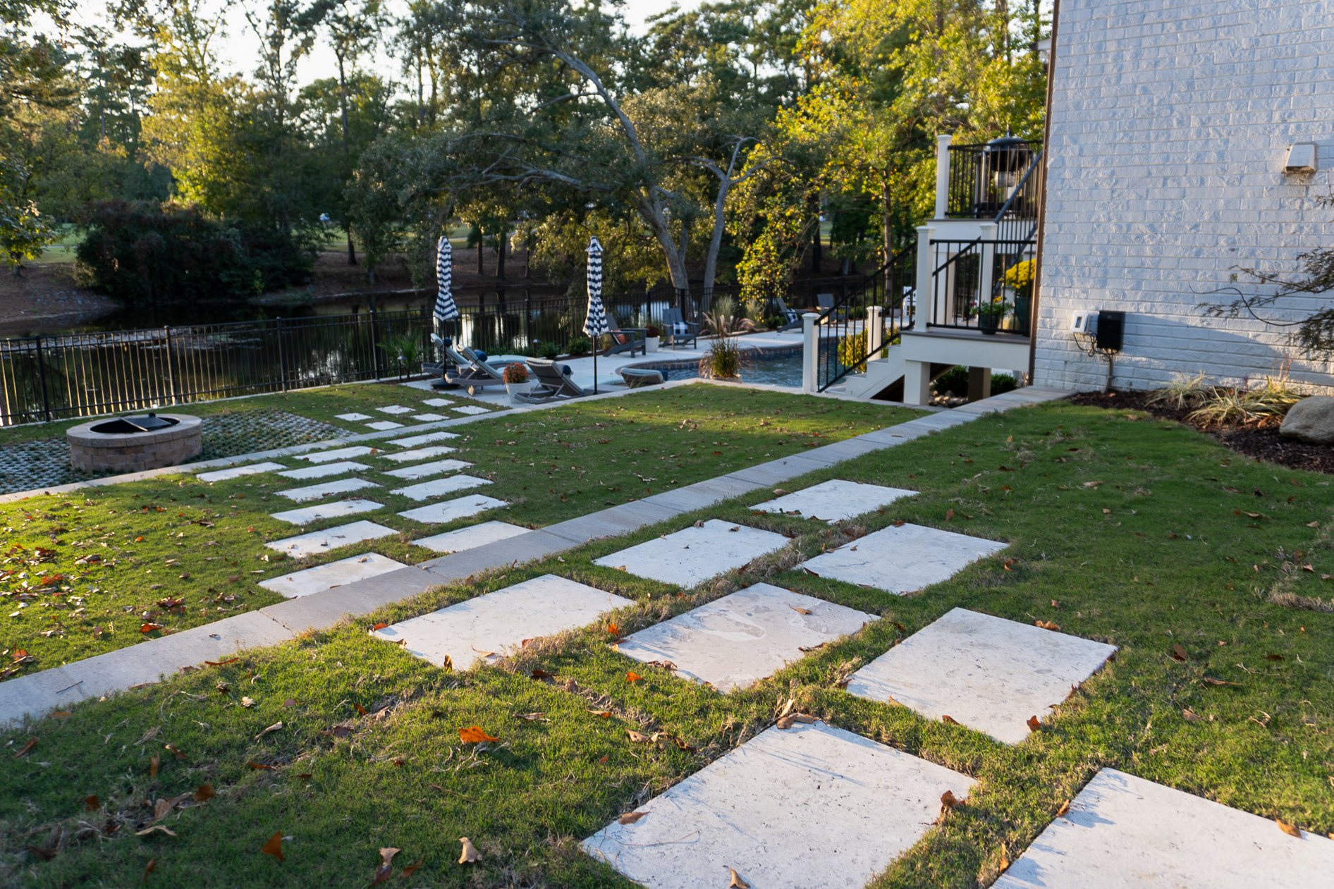 Outdoor patio and hardscape design by Yardie Design, Greenville NC