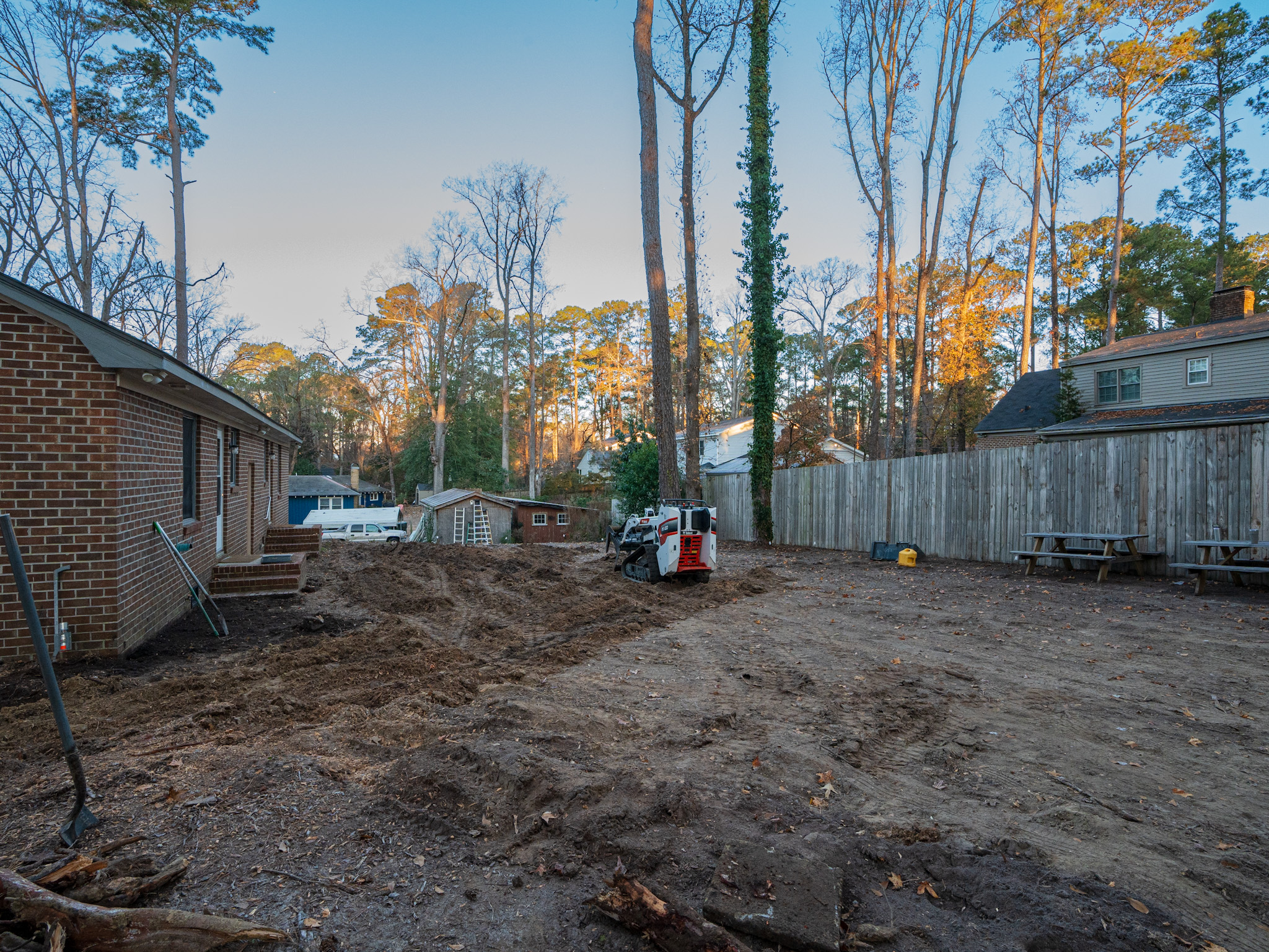 Layered foundation planting.