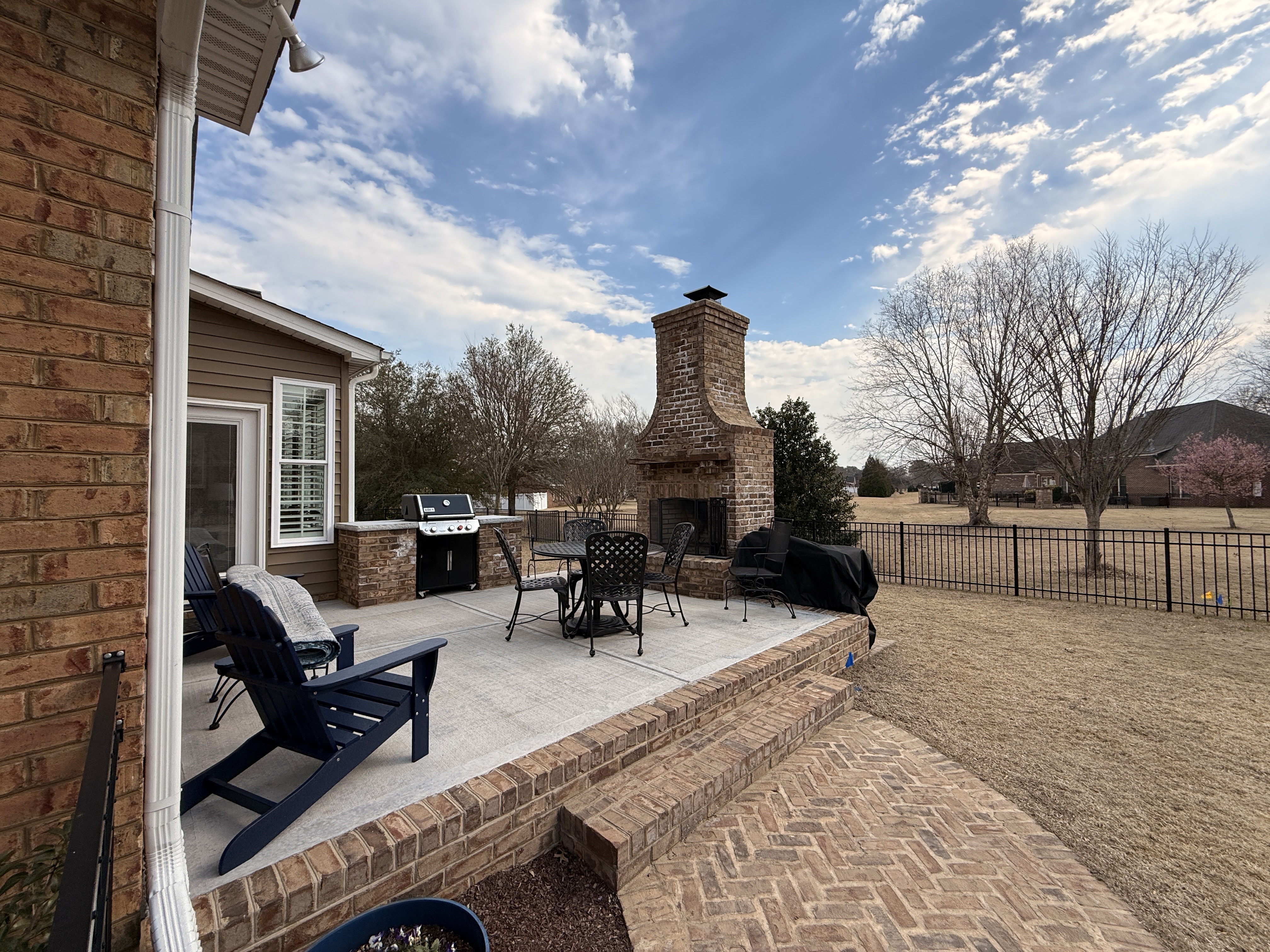 Donald Drive — stone pillar at the property entry.